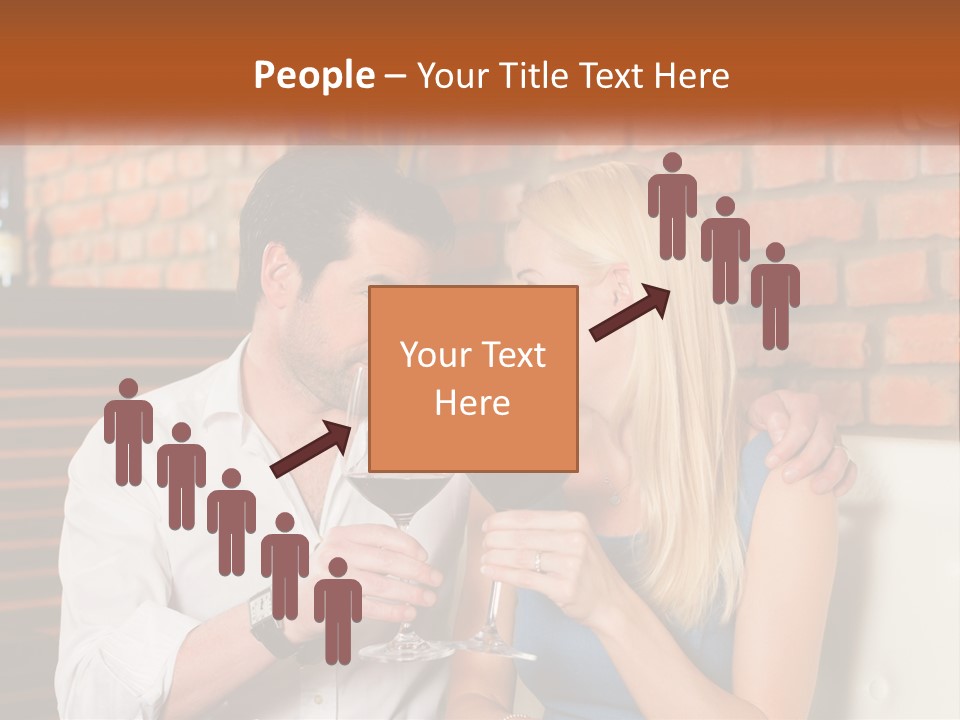 A Man And A Woman Drinking Wine Together PowerPoint Template