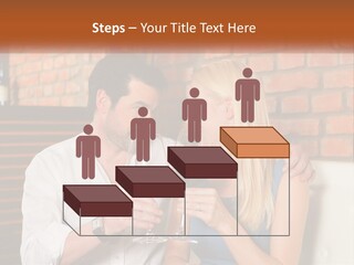 A Man And A Woman Drinking Wine Together PowerPoint Template