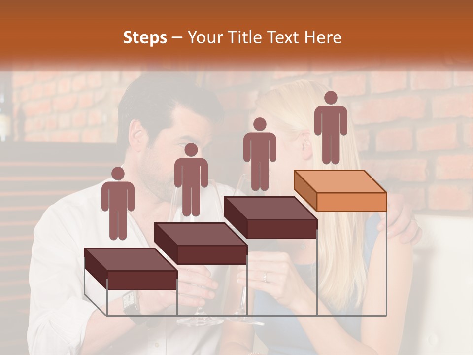 A Man And A Woman Drinking Wine Together PowerPoint Template