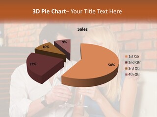 A Man And A Woman Drinking Wine Together PowerPoint Template