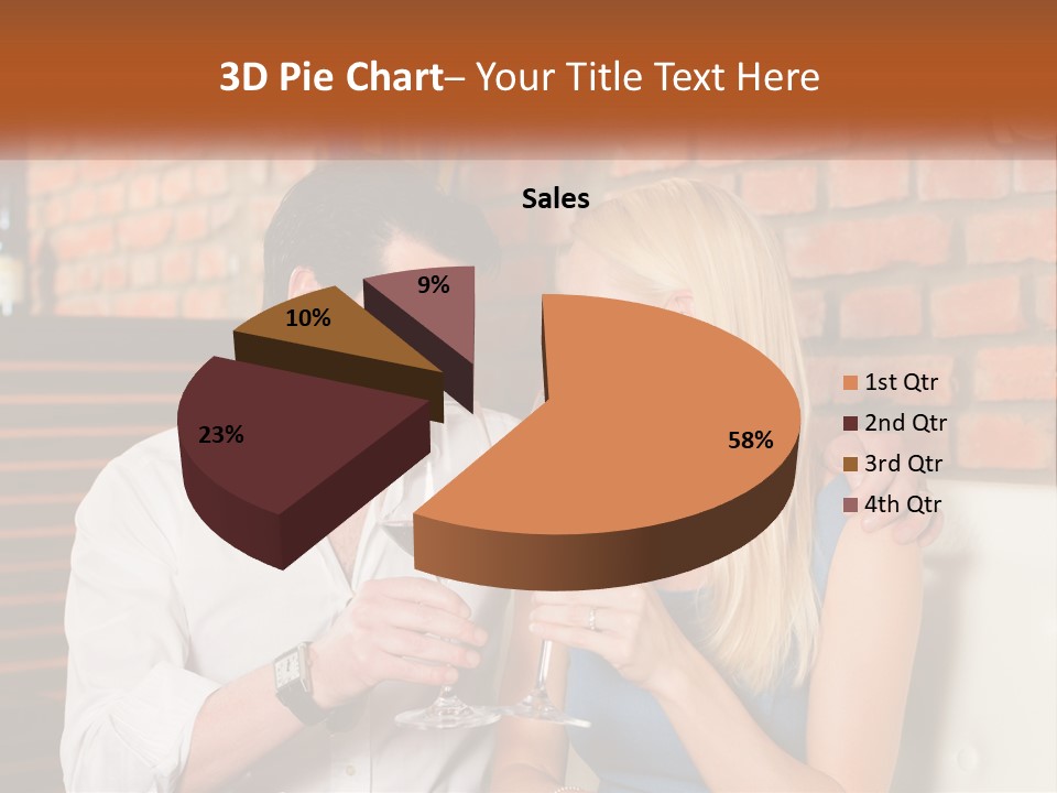 A Man And A Woman Drinking Wine Together PowerPoint Template