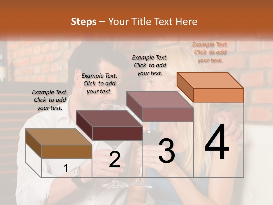 A Man And A Woman Drinking Wine Together PowerPoint Template