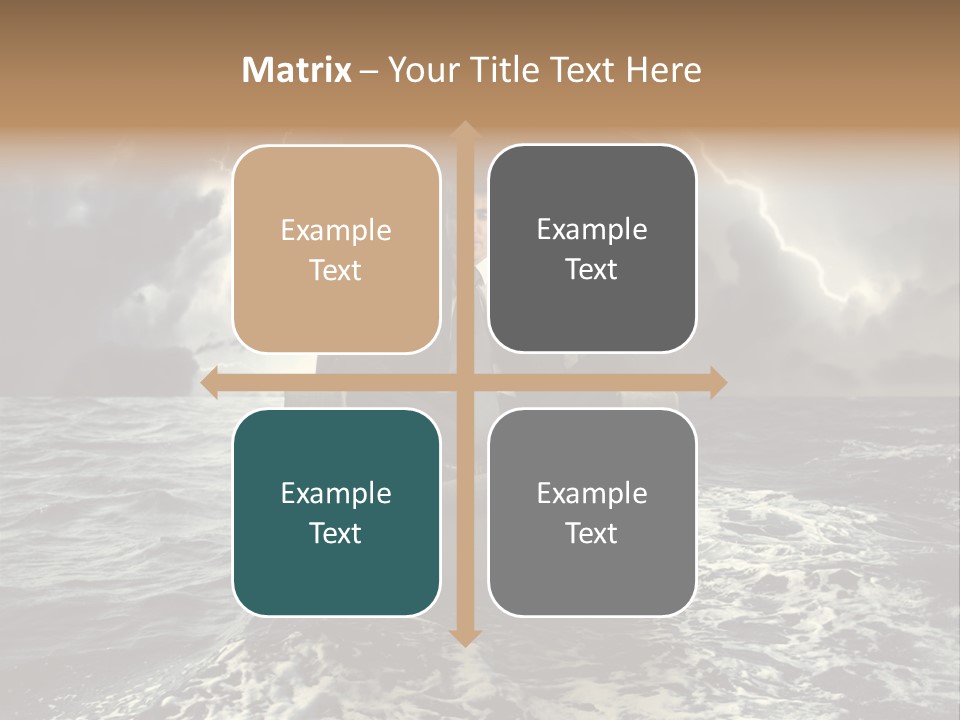 A Man Sitting In A Chair With An Umbrella Over His Head PowerPoint Template