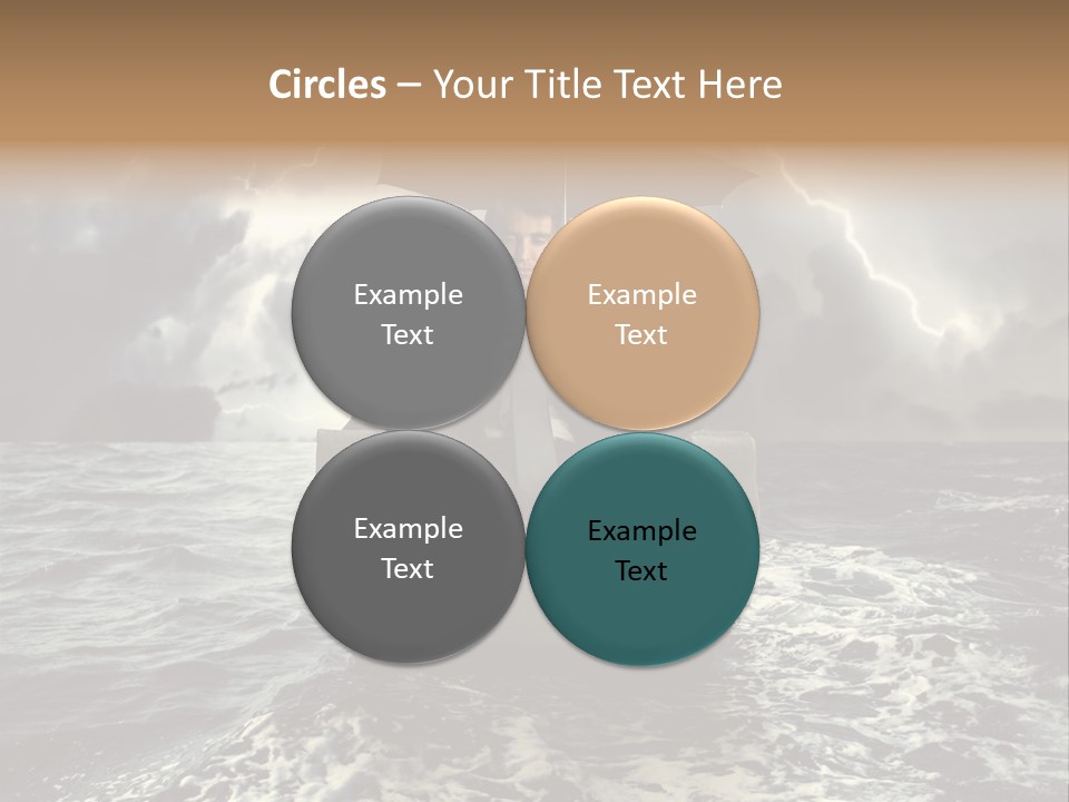 A Man Sitting In A Chair With An Umbrella Over His Head PowerPoint Template