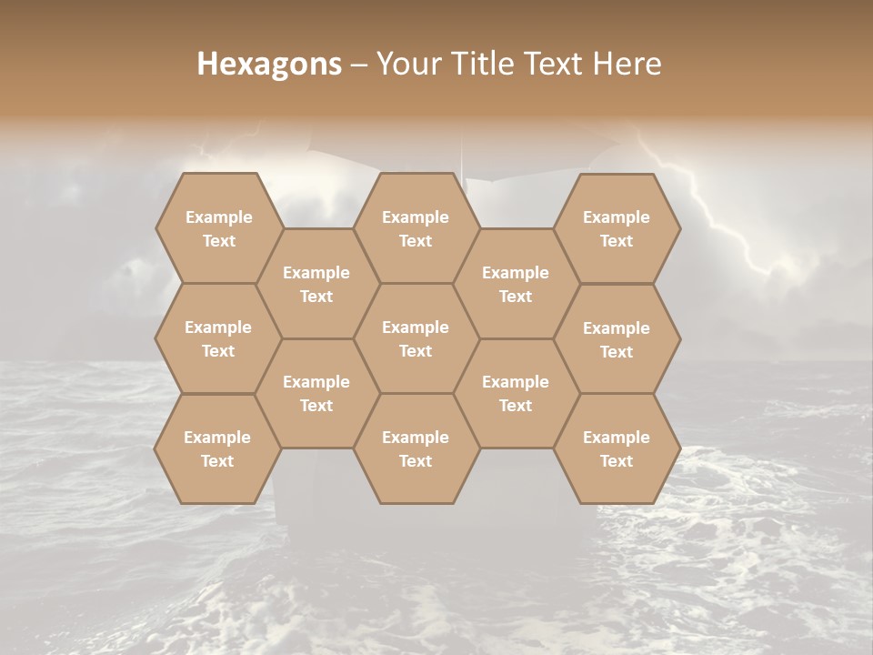 A Man Sitting In A Chair With An Umbrella Over His Head PowerPoint Template