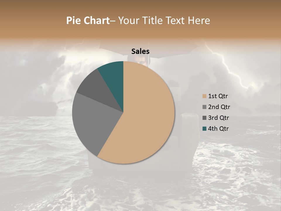 A Man Sitting In A Chair With An Umbrella Over His Head PowerPoint Template