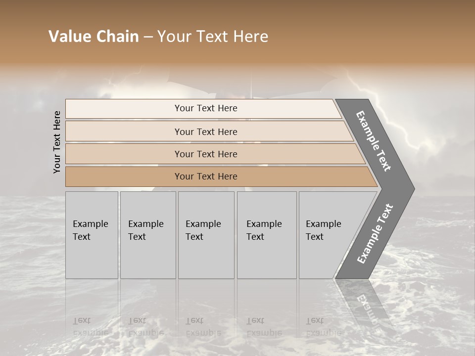 A Man Sitting In A Chair With An Umbrella Over His Head PowerPoint Template