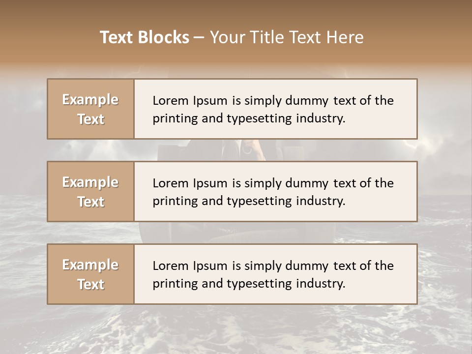A Man Sitting In A Chair With An Umbrella Over His Head PowerPoint Template