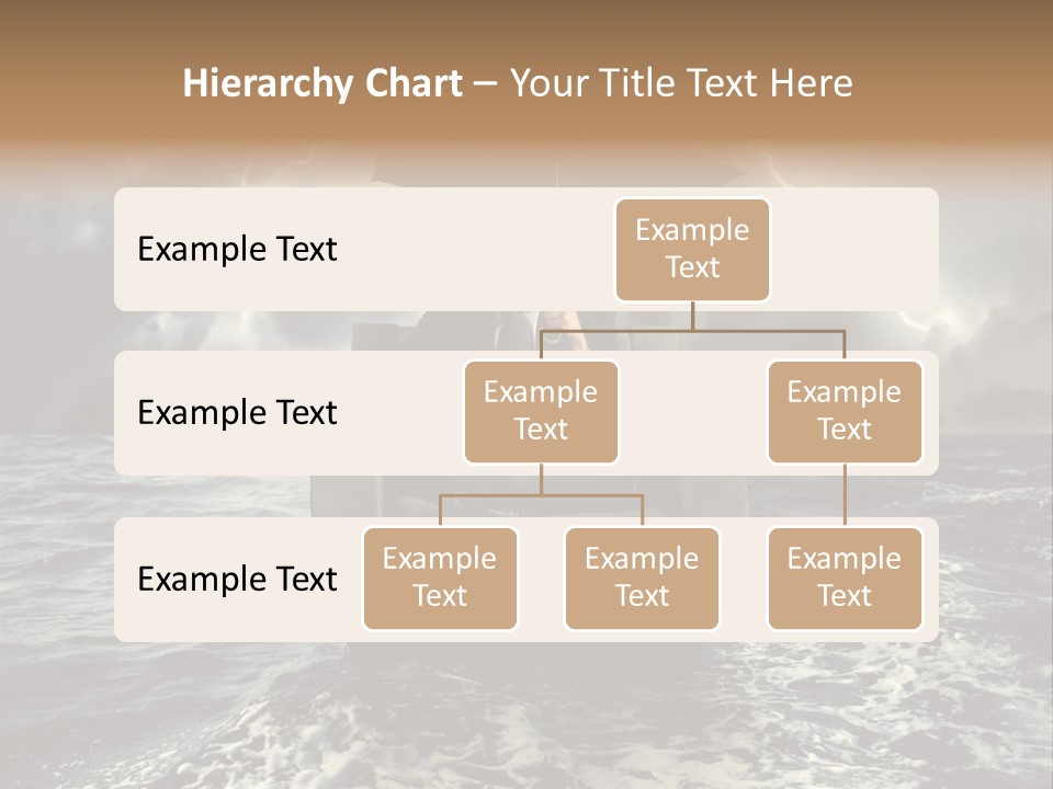 A Man Sitting In A Chair With An Umbrella Over His Head PowerPoint Template
