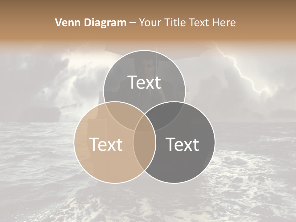A Man Sitting In A Chair With An Umbrella Over His Head PowerPoint Template