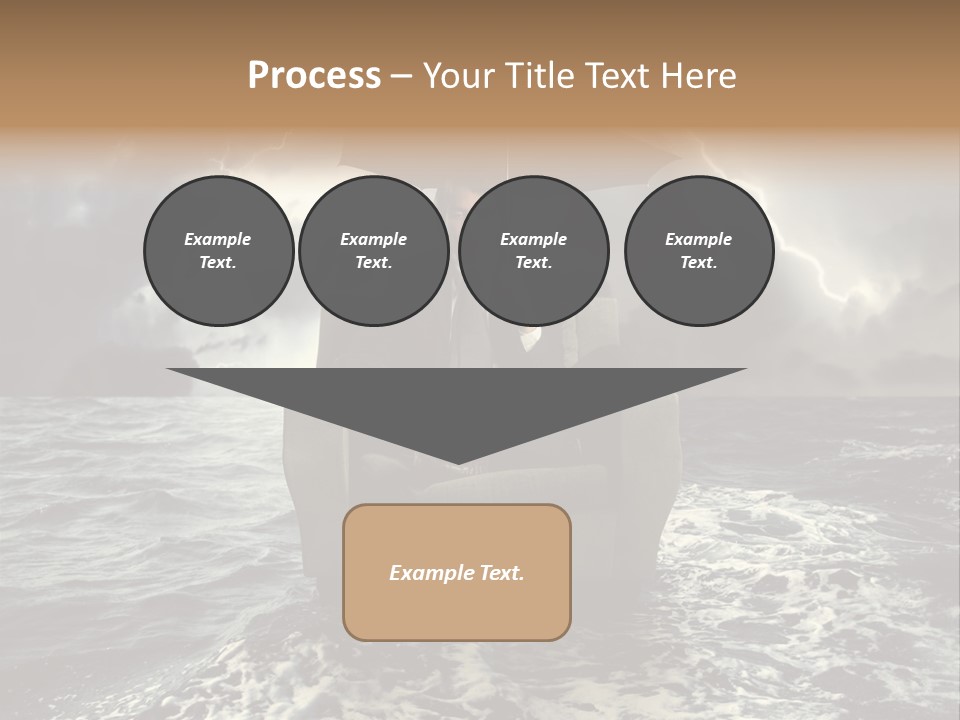 A Man Sitting In A Chair With An Umbrella Over His Head PowerPoint Template