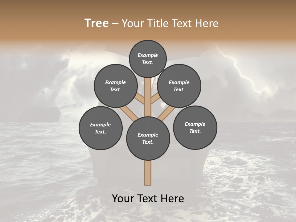 A Man Sitting In A Chair With An Umbrella Over His Head PowerPoint Template