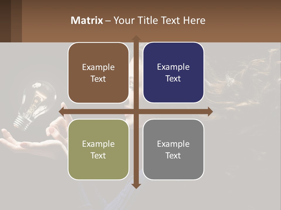 A Woman Holding A Light Bulb In Her Hand PowerPoint Template