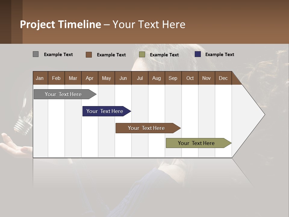 A Woman Holding A Light Bulb In Her Hand PowerPoint Template