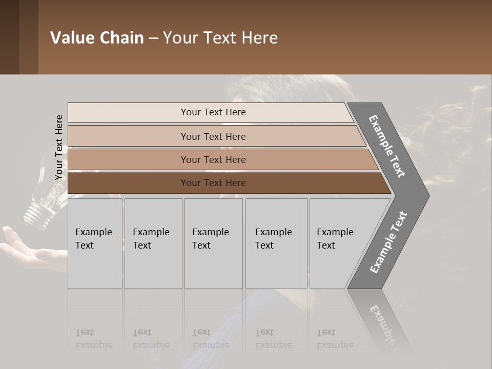 A Woman Holding A Light Bulb In Her Hand PowerPoint Template