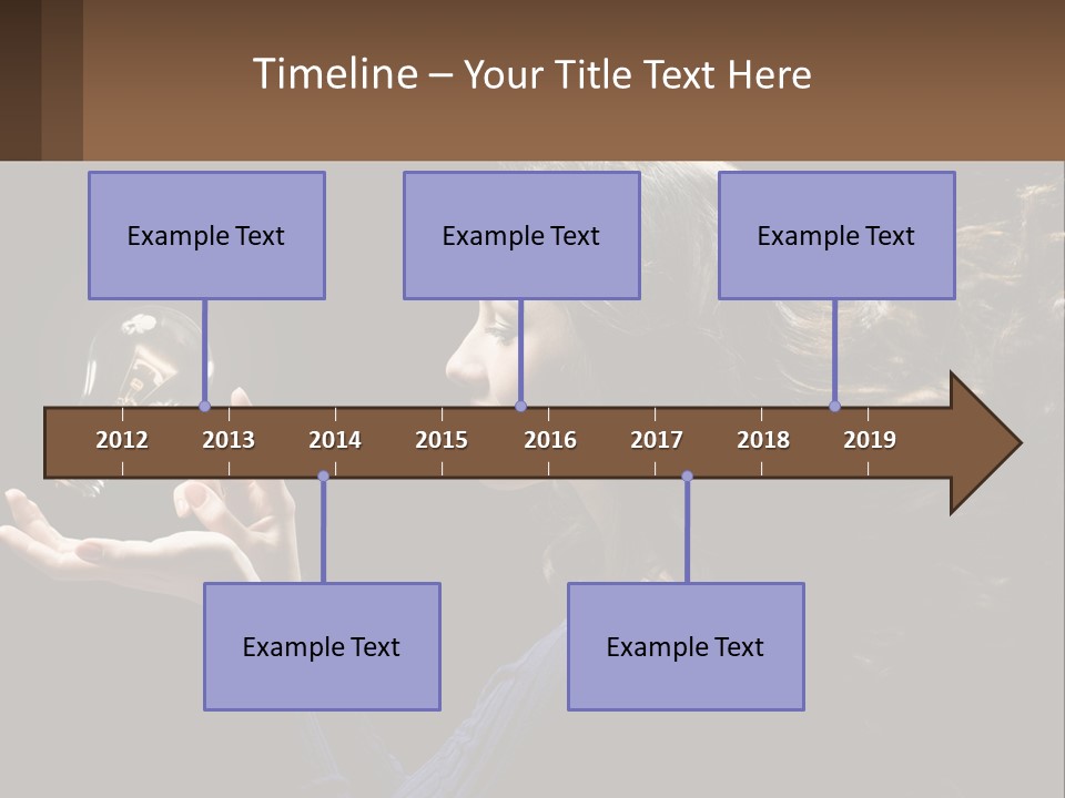A Woman Holding A Light Bulb In Her Hand PowerPoint Template