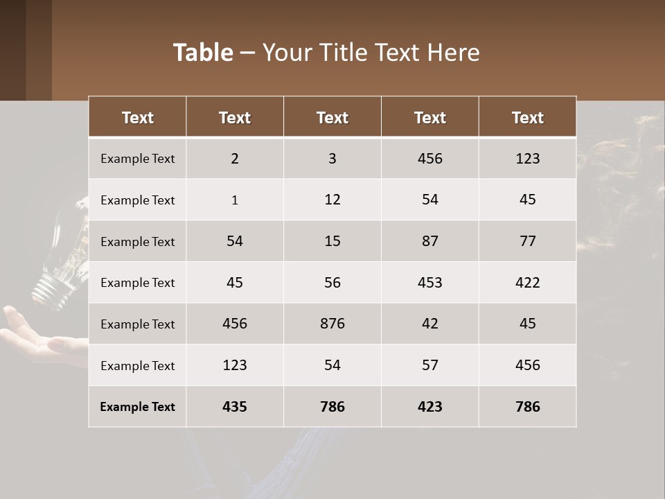 A Woman Holding A Light Bulb In Her Hand PowerPoint Template