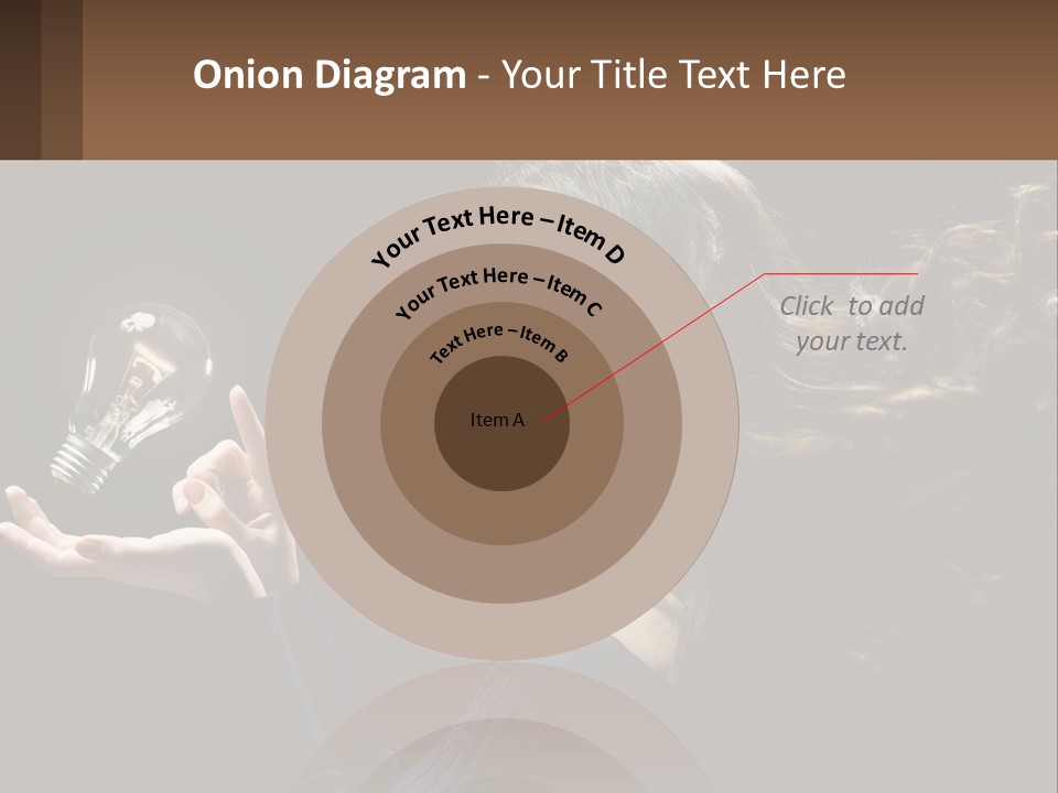 A Woman Holding A Light Bulb In Her Hand PowerPoint Template