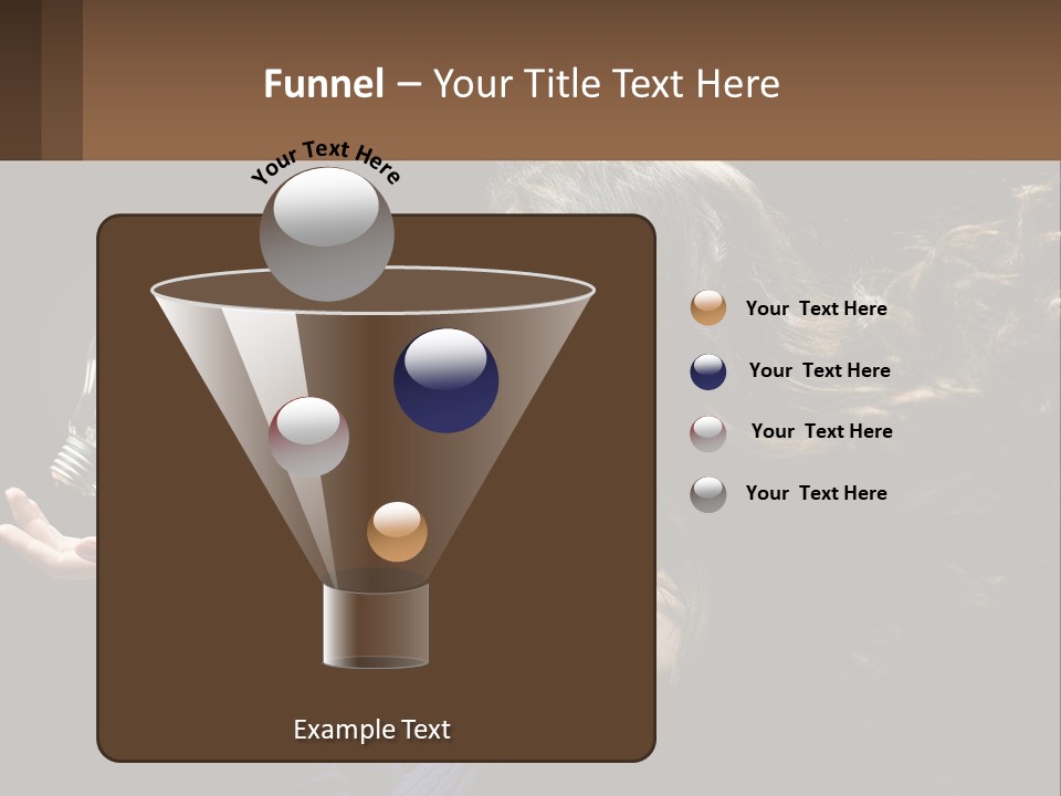 A Woman Holding A Light Bulb In Her Hand PowerPoint Template