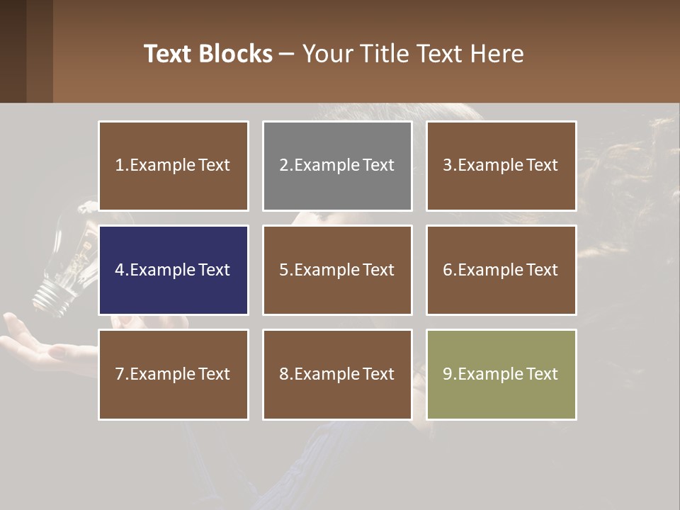 A Woman Holding A Light Bulb In Her Hand PowerPoint Template