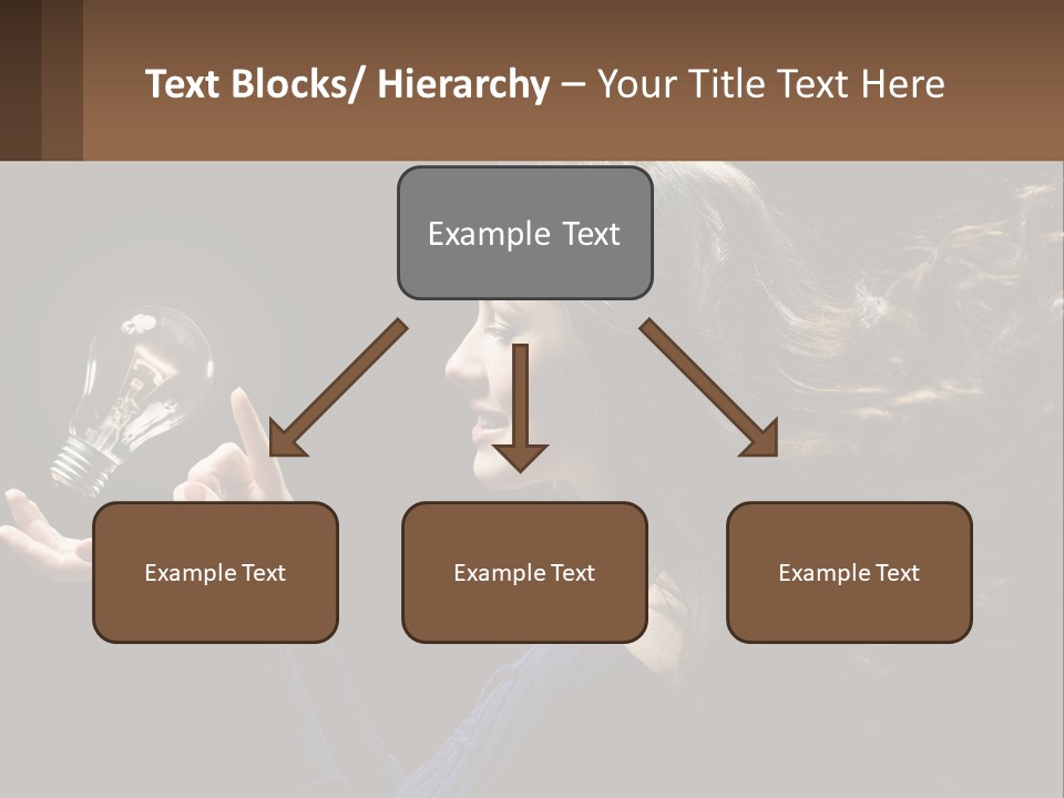 A Woman Holding A Light Bulb In Her Hand PowerPoint Template