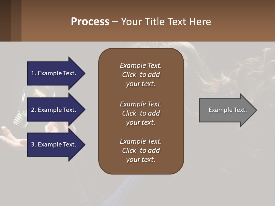 A Woman Holding A Light Bulb In Her Hand PowerPoint Template