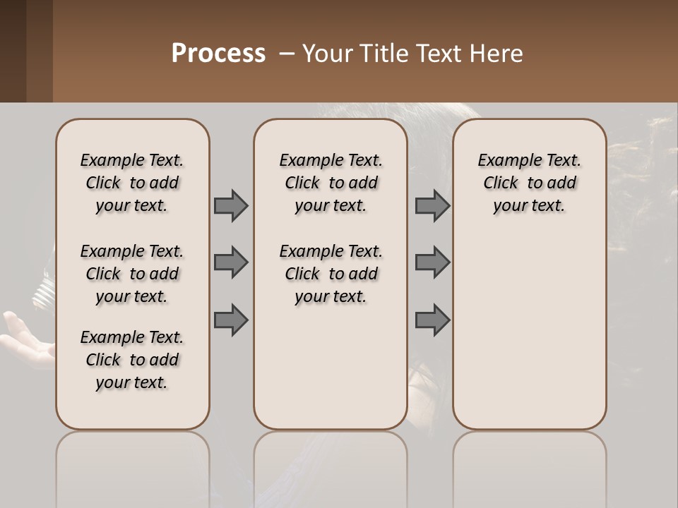 A Woman Holding A Light Bulb In Her Hand PowerPoint Template