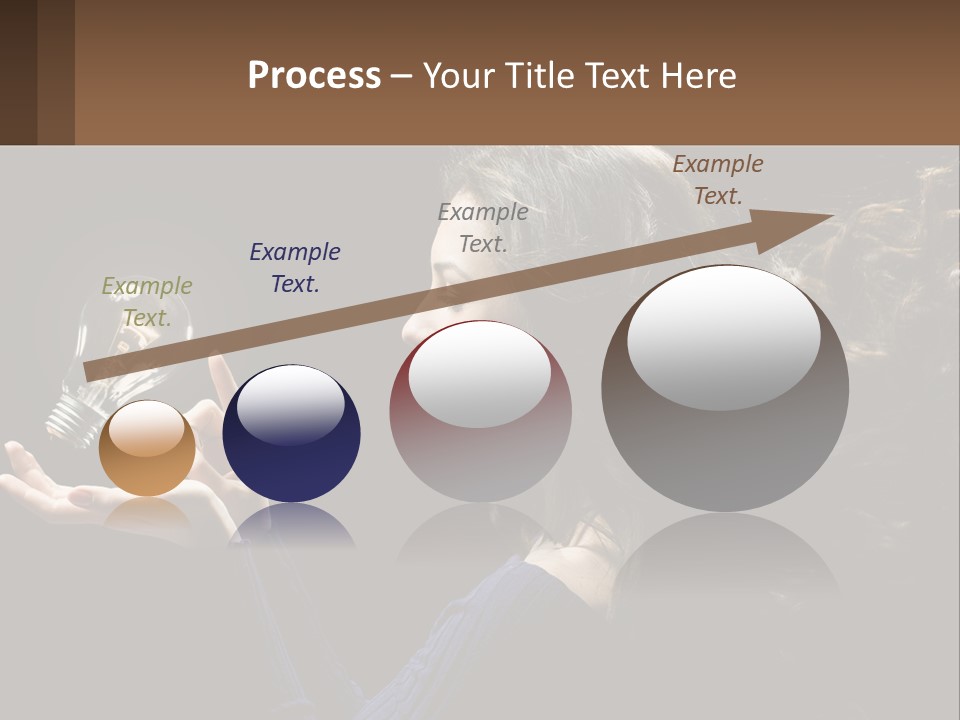 A Woman Holding A Light Bulb In Her Hand PowerPoint Template