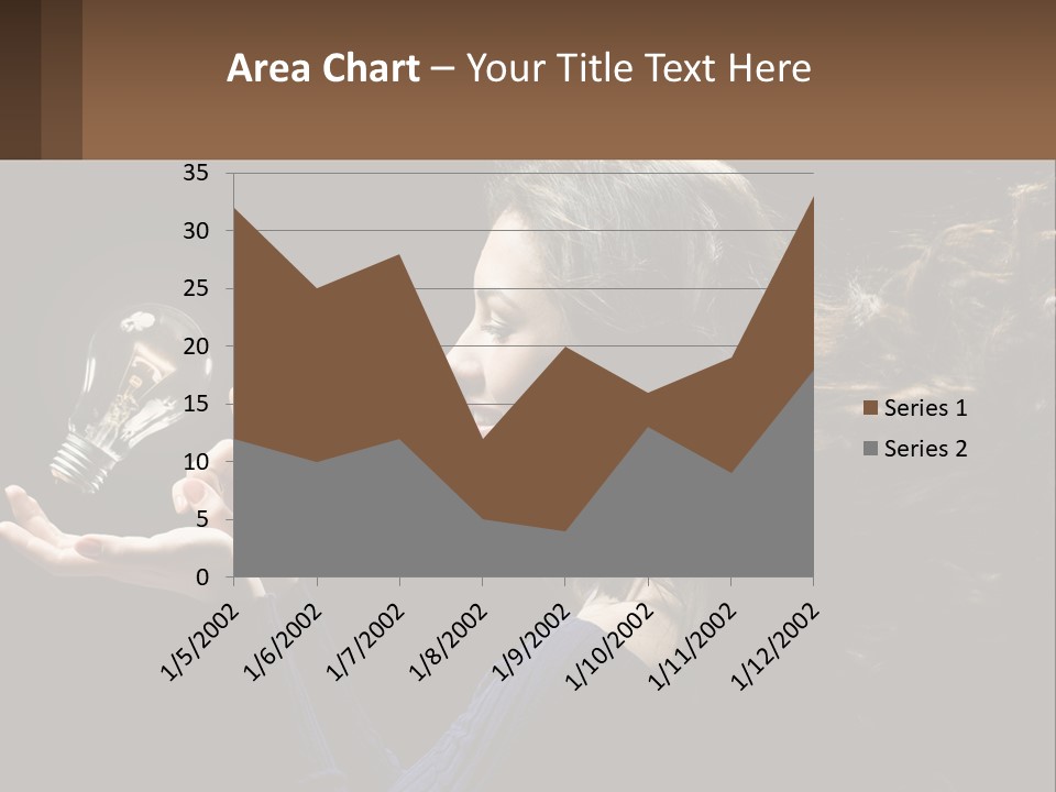 A Woman Holding A Light Bulb In Her Hand PowerPoint Template