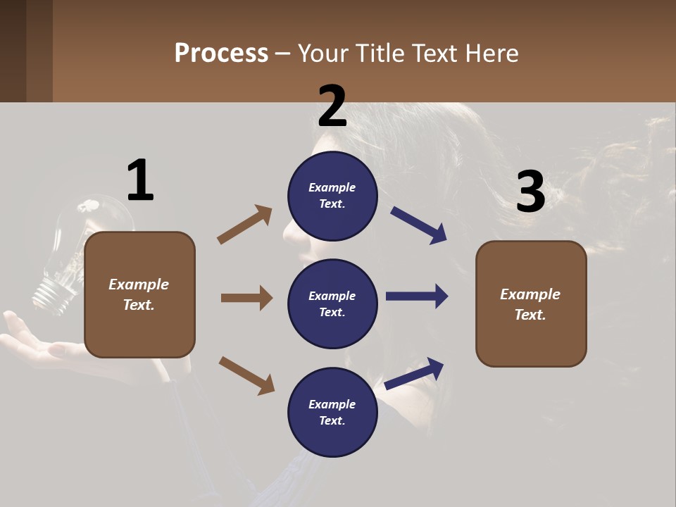 A Woman Holding A Light Bulb In Her Hand PowerPoint Template