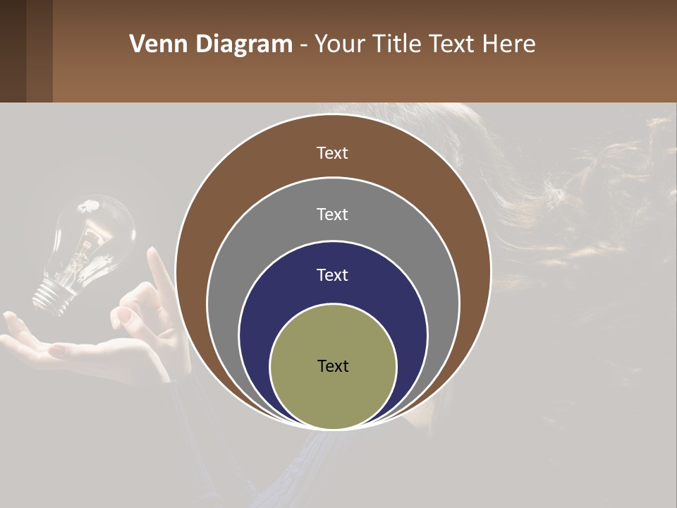 A Woman Holding A Light Bulb In Her Hand PowerPoint Template