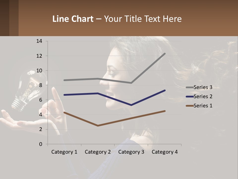 A Woman Holding A Light Bulb In Her Hand PowerPoint Template