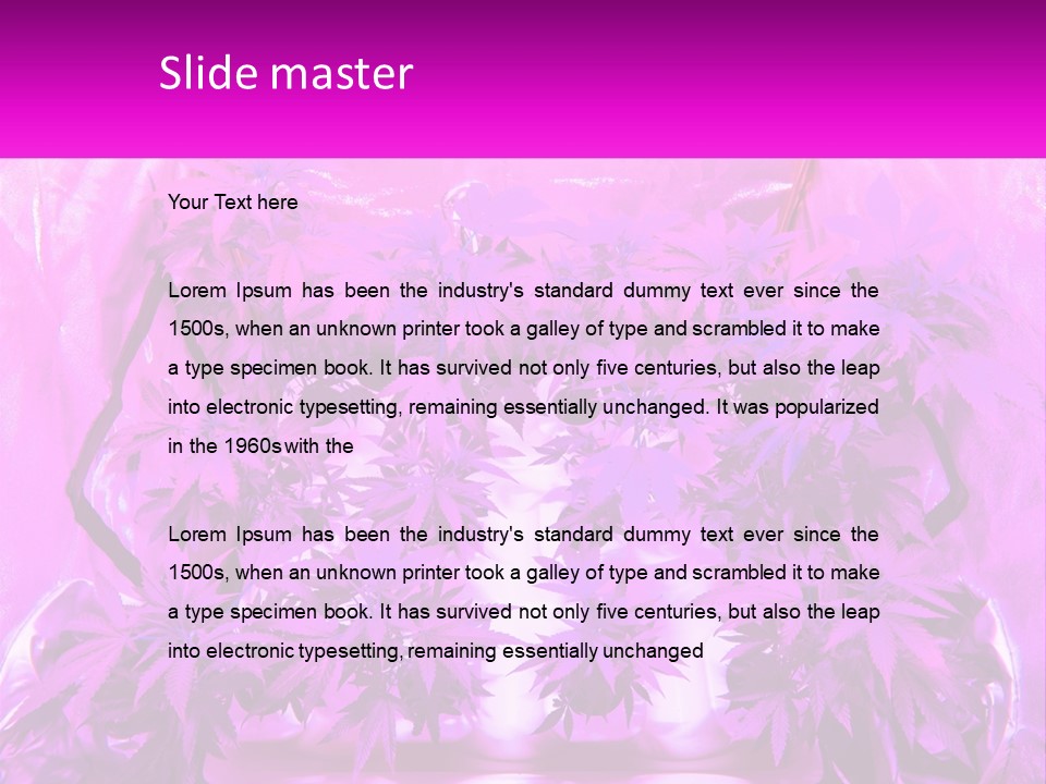 A Picture Of A Plant With Purple Leaves PowerPoint Template