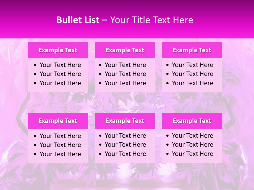 A Picture Of A Plant With Purple Leaves PowerPoint Template