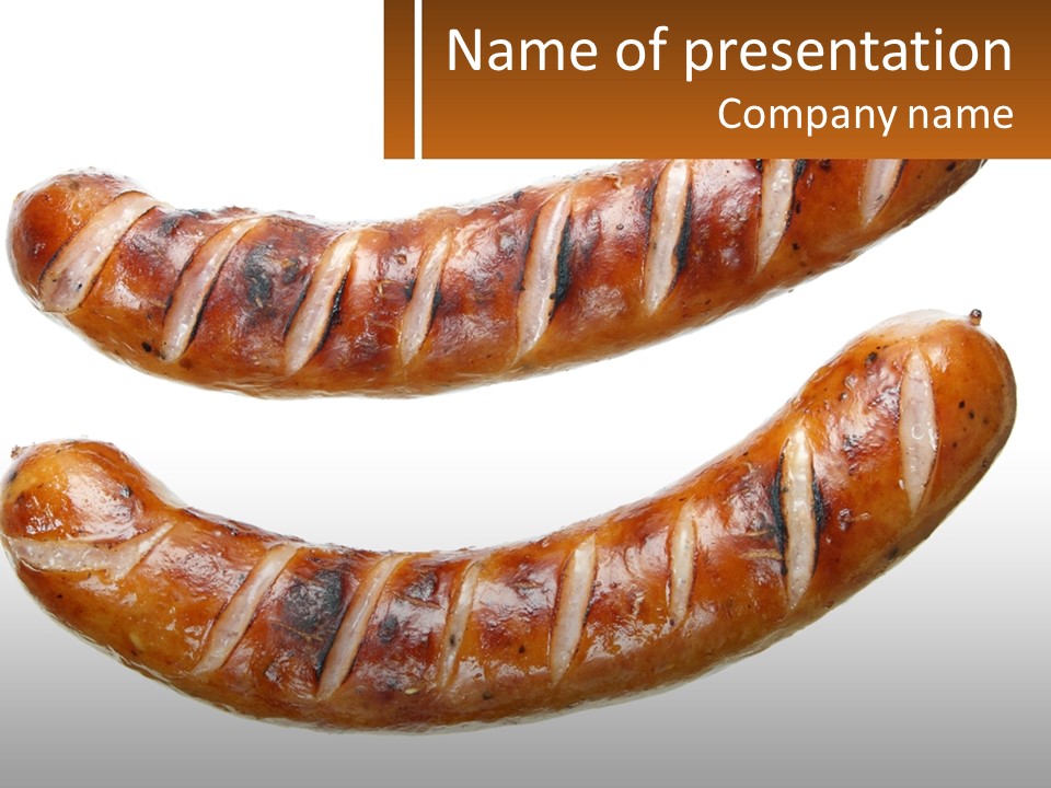 A Couple Of Sausages Sitting On Top Of Each Other PowerPoint Template