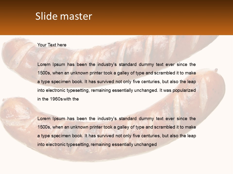 A Couple Of Sausages Sitting On Top Of Each Other PowerPoint Template