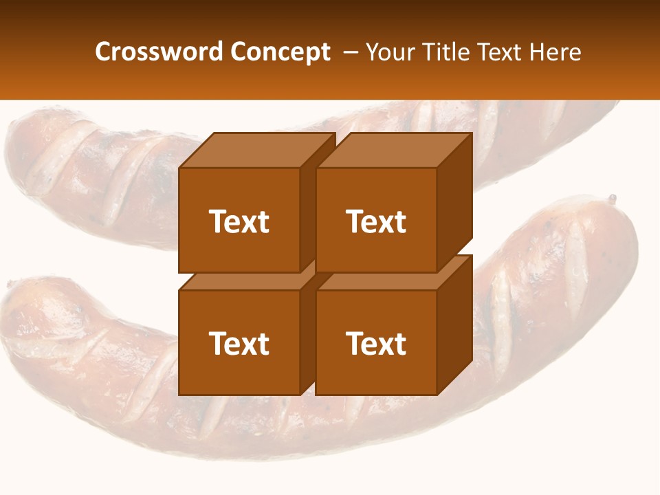 A Couple Of Sausages Sitting On Top Of Each Other PowerPoint Template