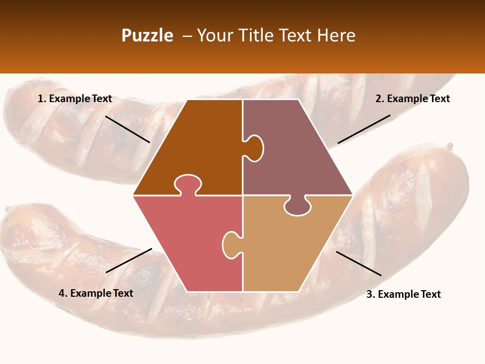 A Couple Of Sausages Sitting On Top Of Each Other PowerPoint Template