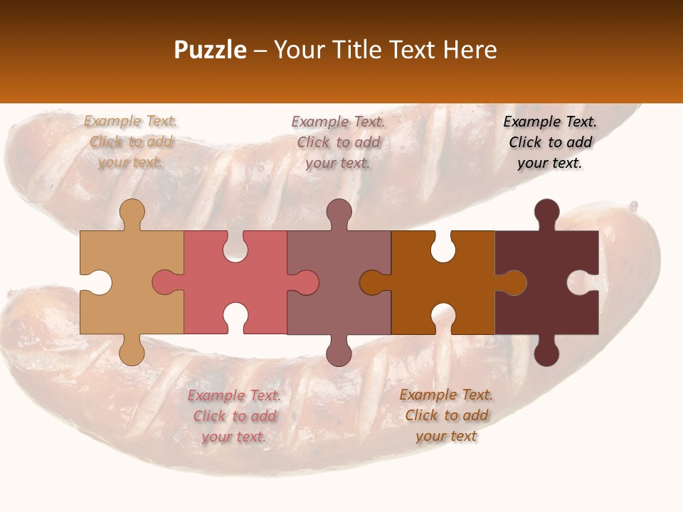 A Couple Of Sausages Sitting On Top Of Each Other PowerPoint Template