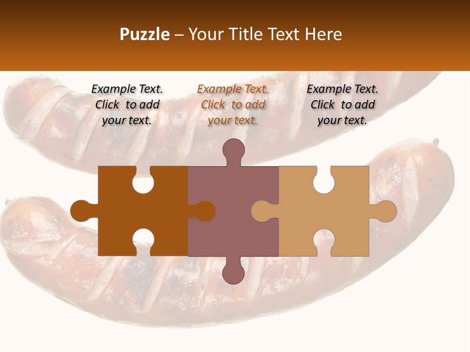 A Couple Of Sausages Sitting On Top Of Each Other PowerPoint Template