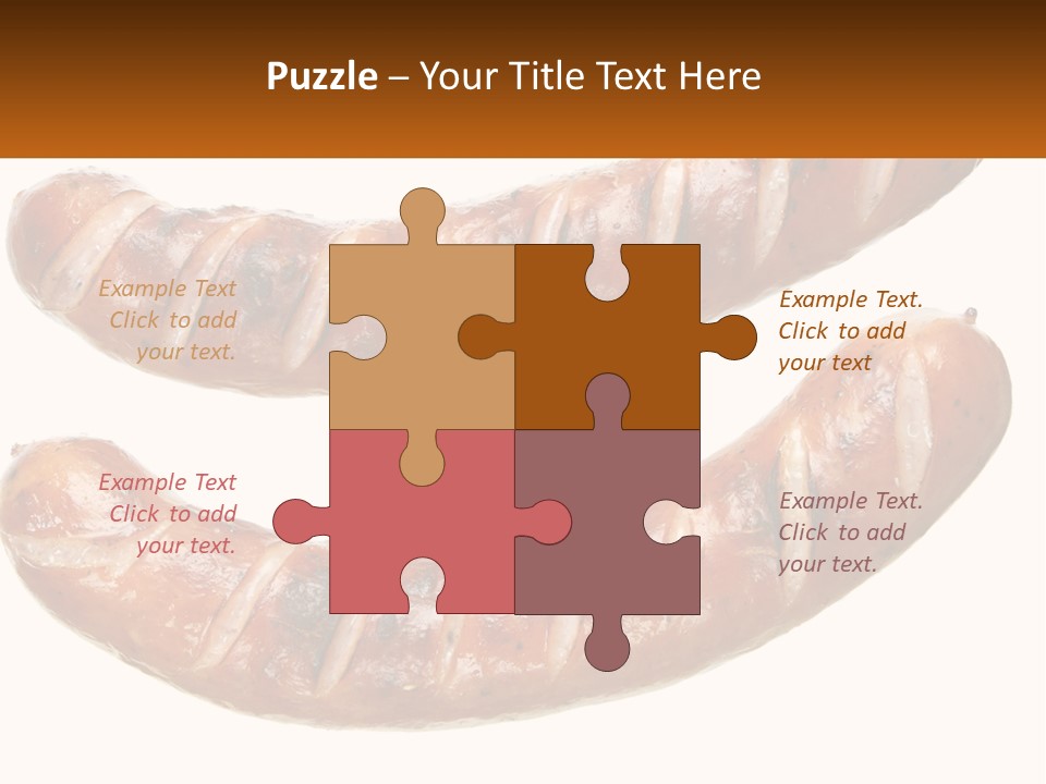 A Couple Of Sausages Sitting On Top Of Each Other PowerPoint Template