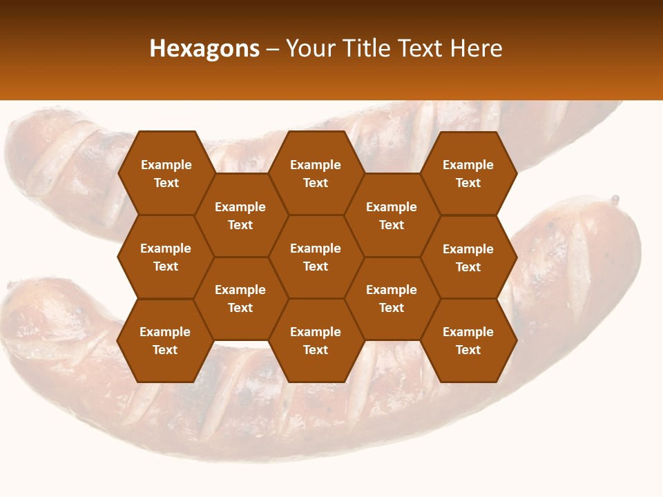 A Couple Of Sausages Sitting On Top Of Each Other PowerPoint Template