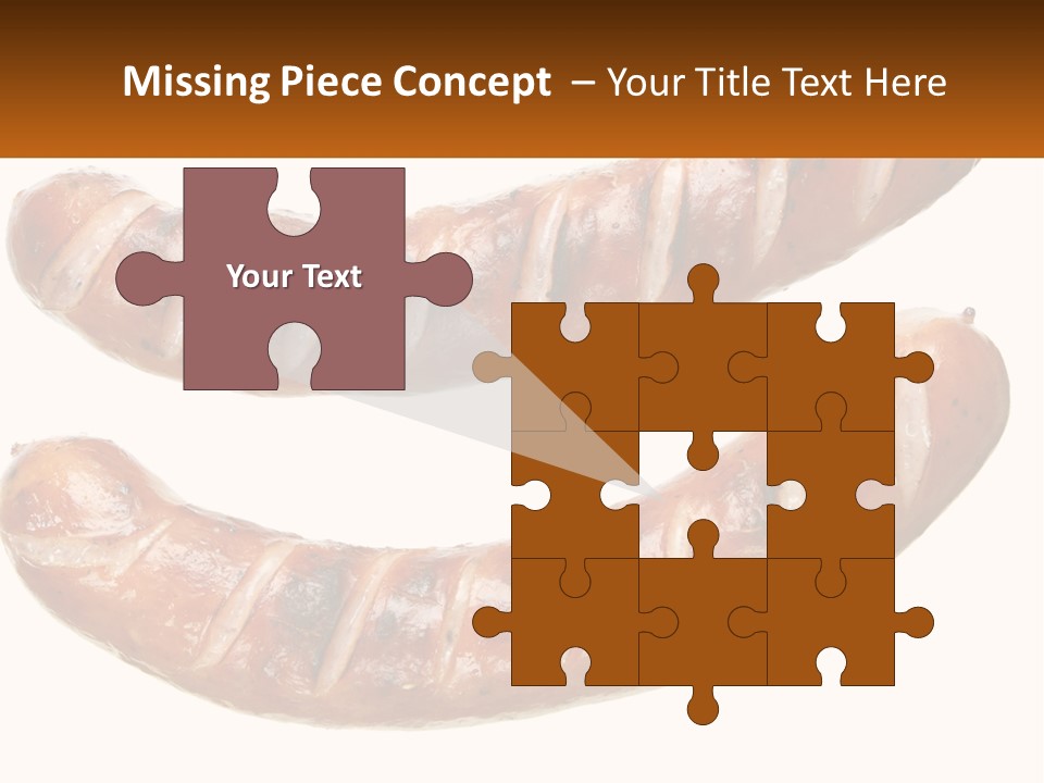 A Couple Of Sausages Sitting On Top Of Each Other PowerPoint Template