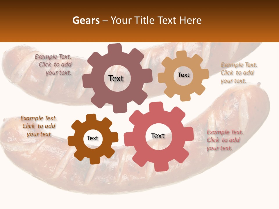 A Couple Of Sausages Sitting On Top Of Each Other PowerPoint Template