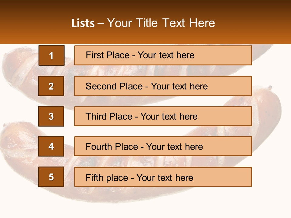 A Couple Of Sausages Sitting On Top Of Each Other PowerPoint Template