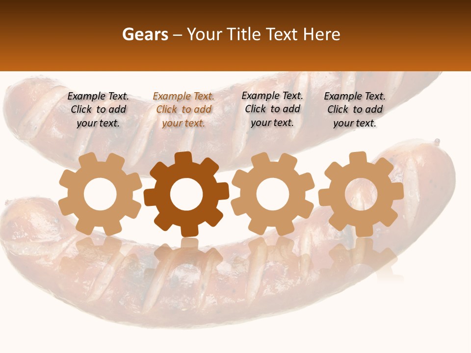 A Couple Of Sausages Sitting On Top Of Each Other PowerPoint Template