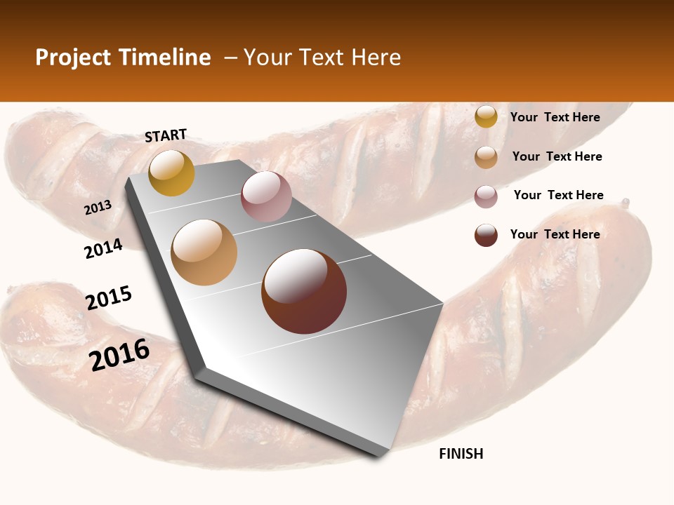 A Couple Of Sausages Sitting On Top Of Each Other PowerPoint Template