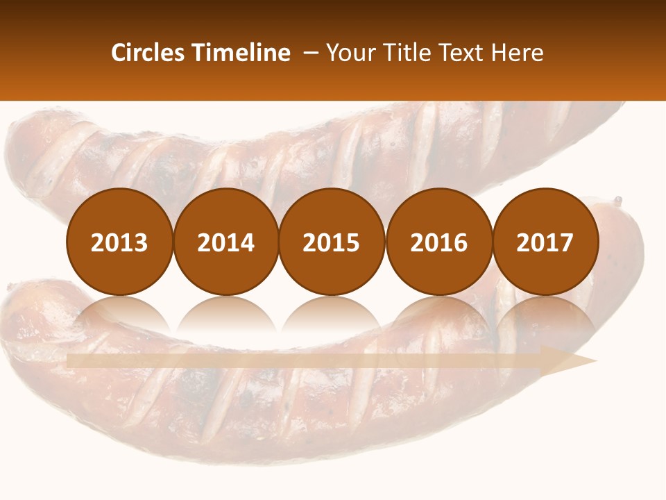 A Couple Of Sausages Sitting On Top Of Each Other PowerPoint Template