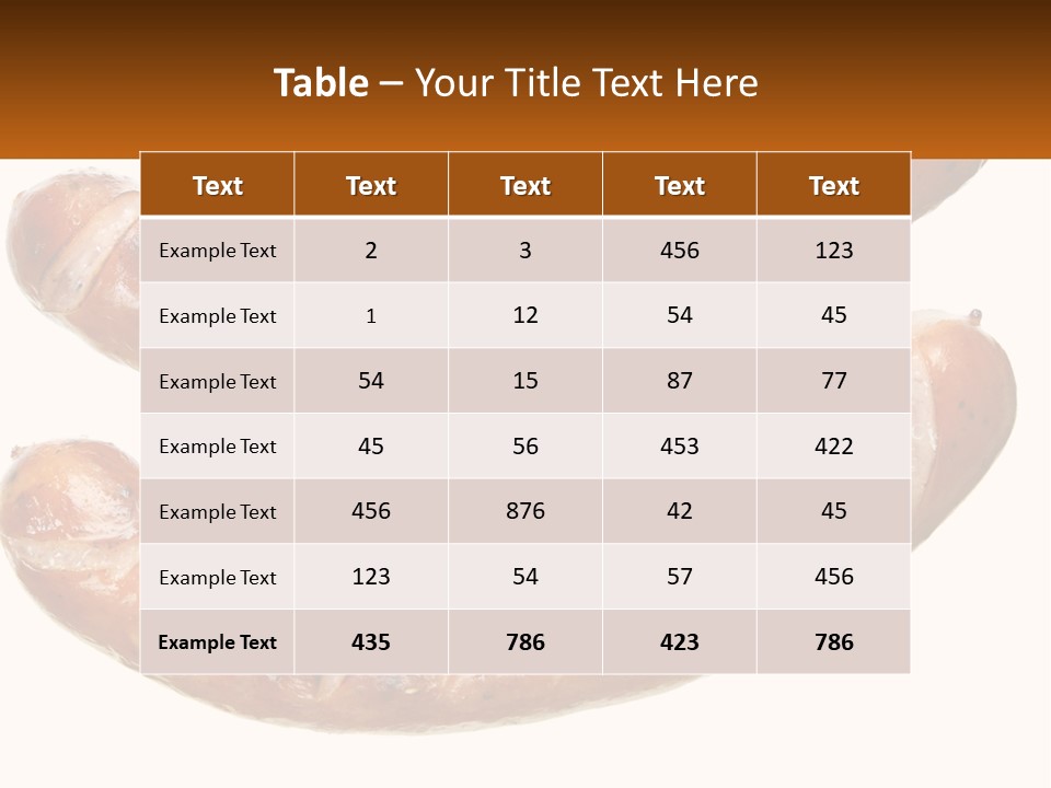 A Couple Of Sausages Sitting On Top Of Each Other PowerPoint Template