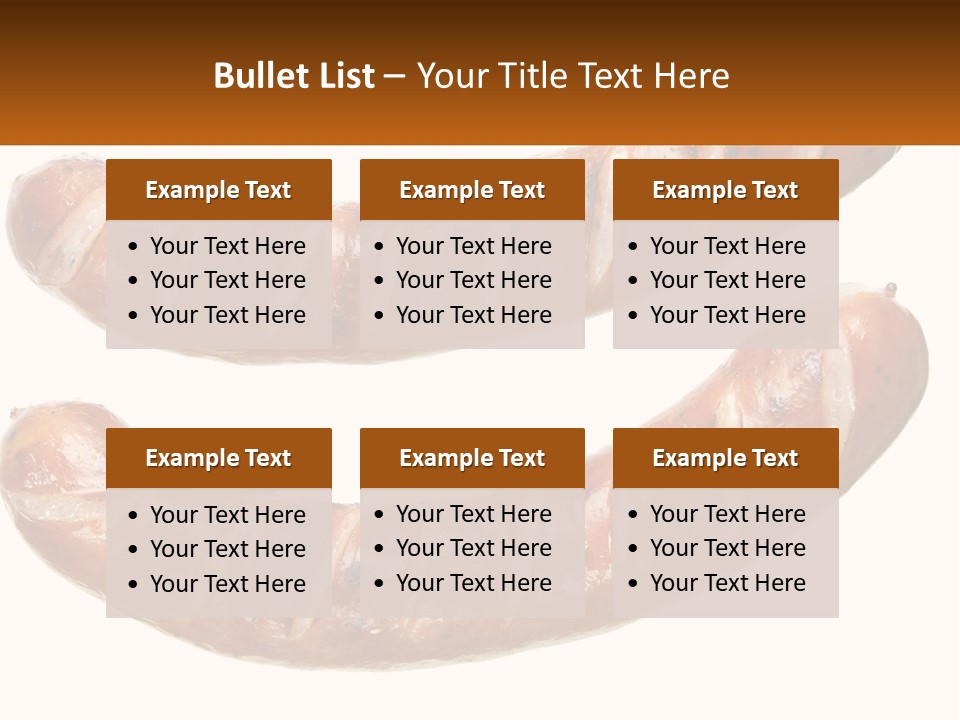 A Couple Of Sausages Sitting On Top Of Each Other PowerPoint Template